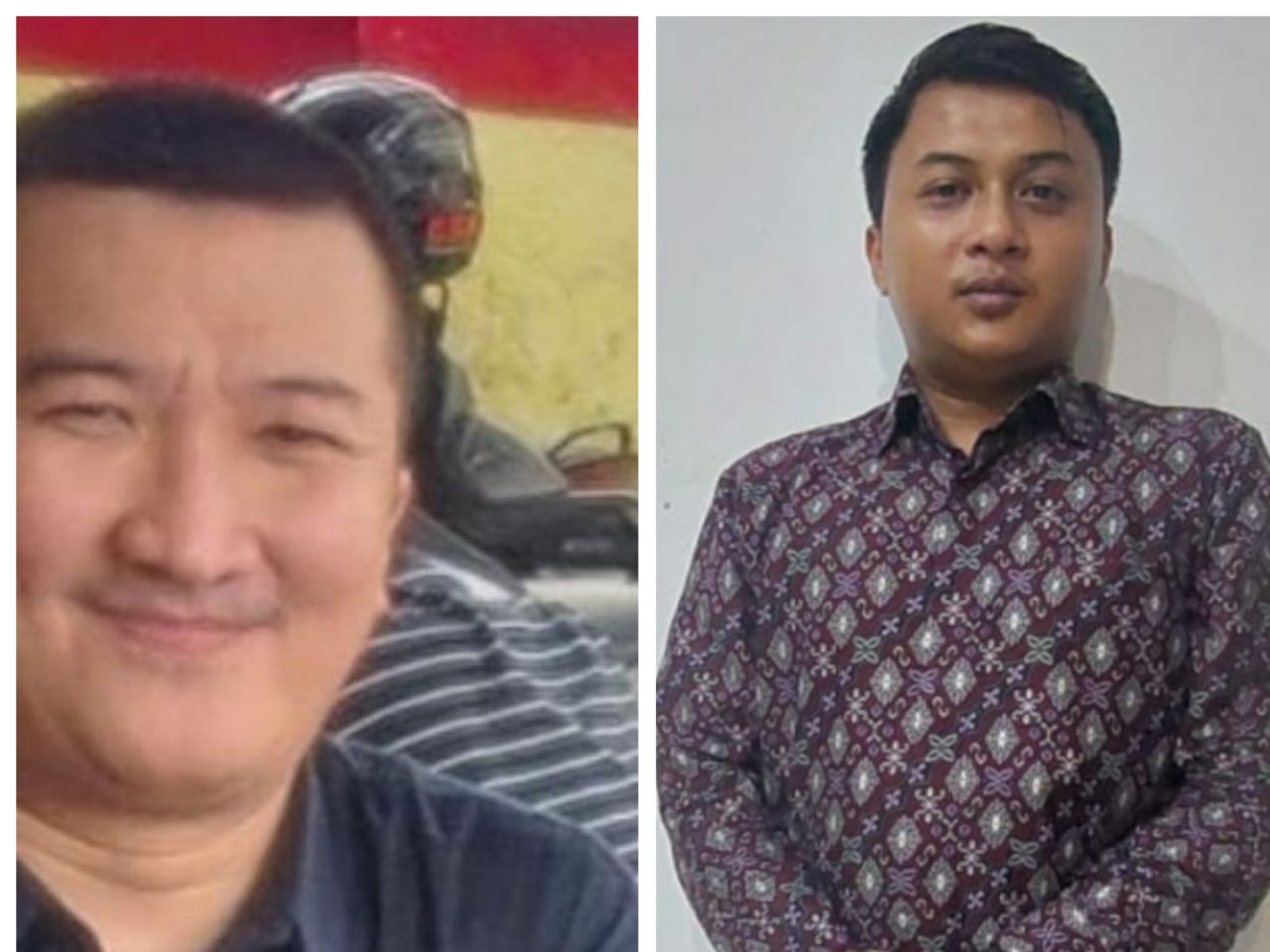 Foto : Terduga pelaku kekerasan (Kiri) Kuasa hukum PKA (Kanan)