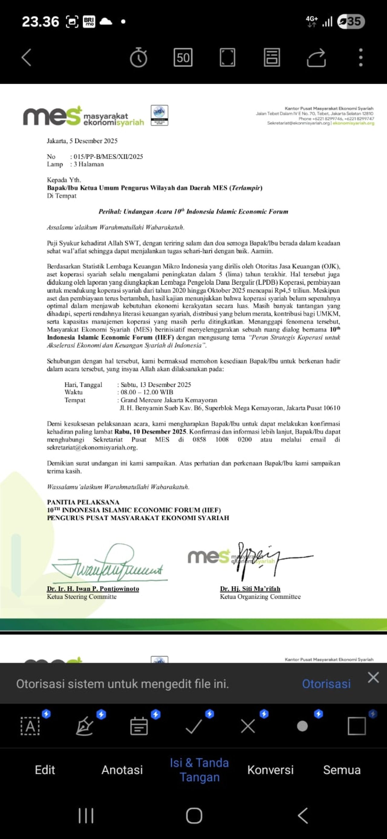 ILEGAL, TOLAK MUNASLUB 13 Desember 2025