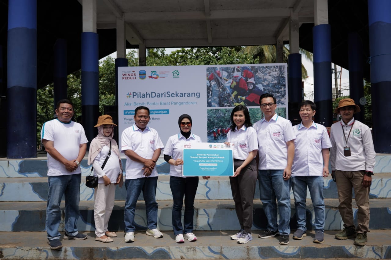 Yayasan Wings Peduli Punya Gawe di Pantai Pangandaran, 738 Kg Sampah Terkumpul Akan Dikelola