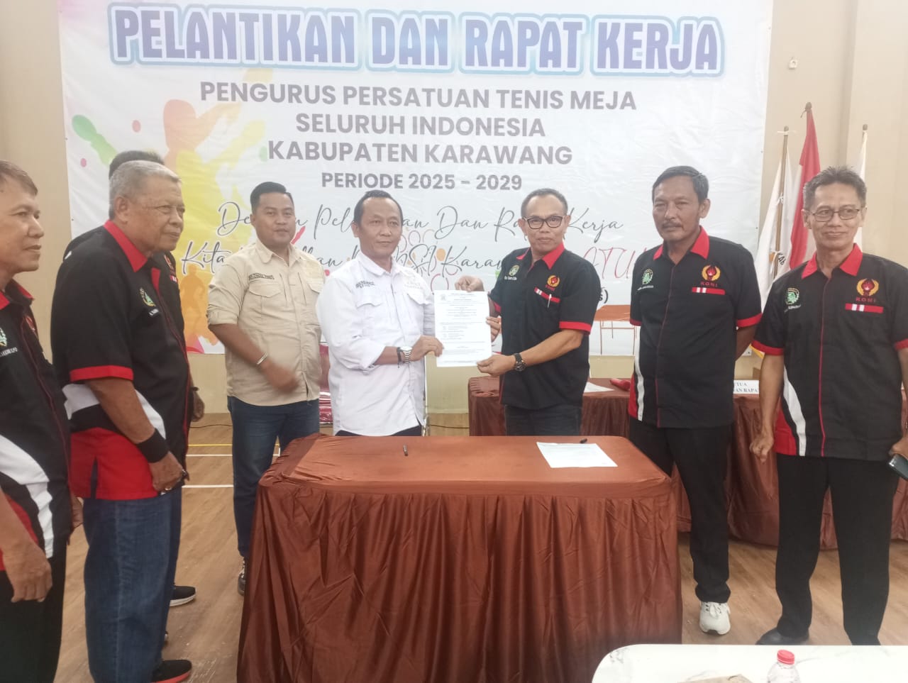 resmi menjalin kerja sama, PTMSI bersama AMKI karawang (Foto: Dok @di/rakyatjelata)
