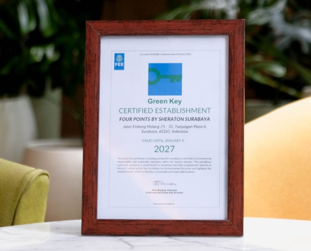 Penerapan Terhadap Lingkungan Atau Sustainability, Ternyata Sertifikasi "GREEN KEY" Jadi Alat Bukti Berkelanjutan