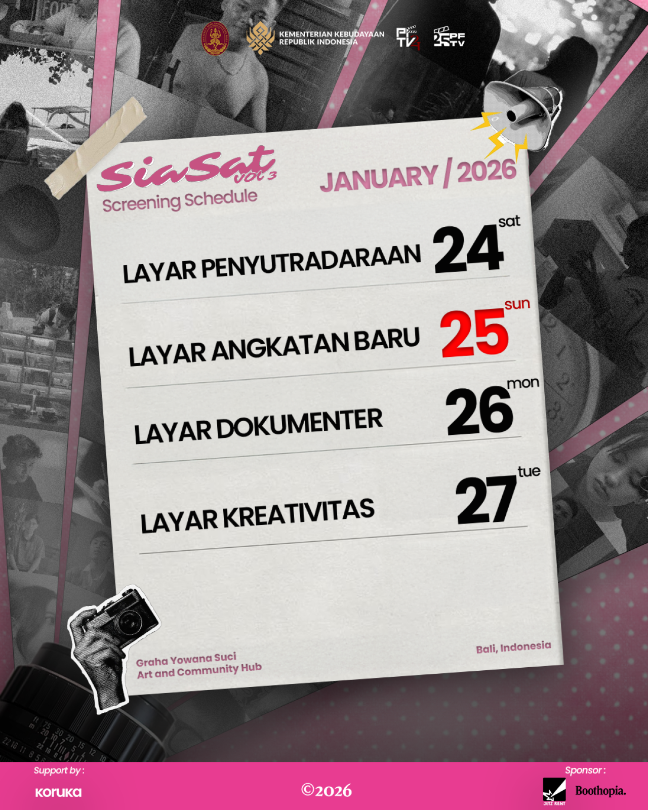 Maraton Sinema Mahasiswa ISI Bali Tampilkan 150 Karya Film Empat Hari Lamanya