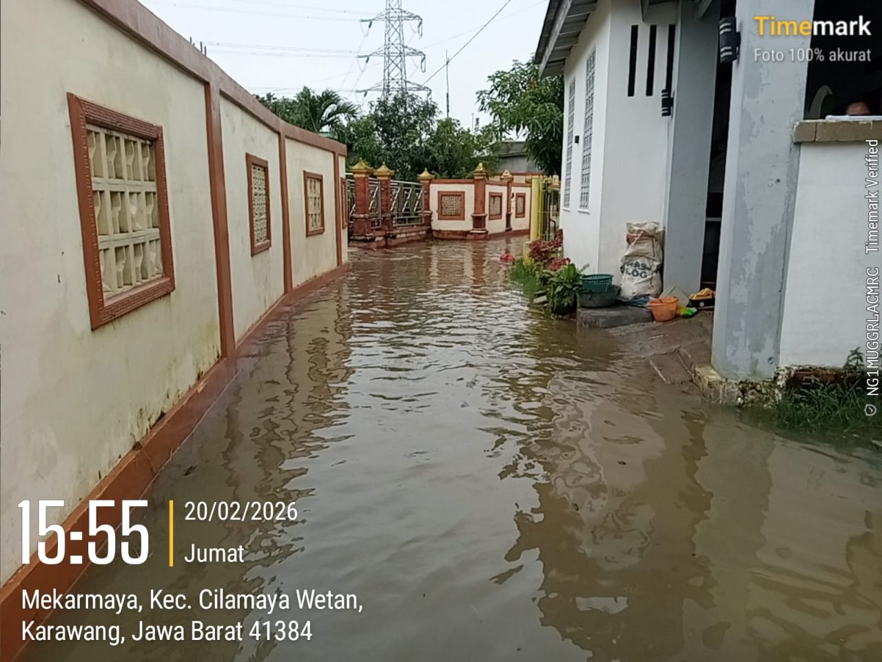 Luapan Kali Tasrip Rendam Dusun Kertasari Desa Mekarmaya Cilamaya Wetan