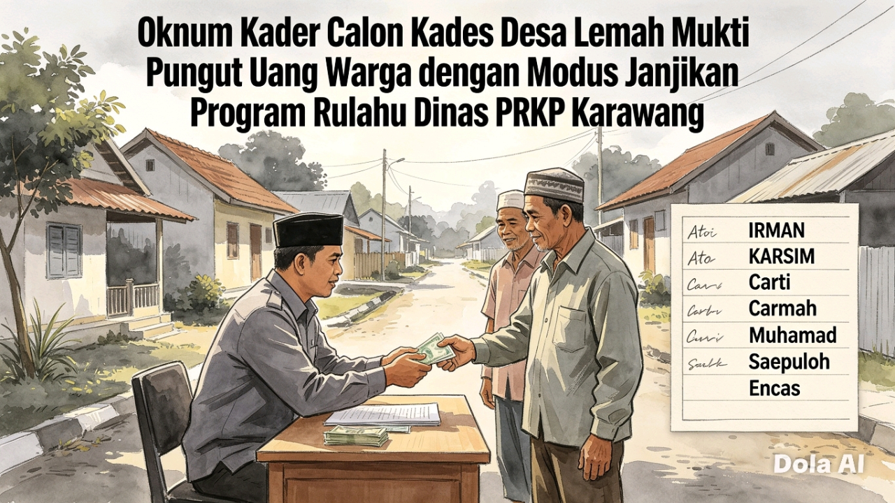 Diduga Kader Calon Kades Lemah Mukti Pungut Uang Warga 2 Higga 3 juta, Janjikan Program Rulahu Dinas PRKP Karawang