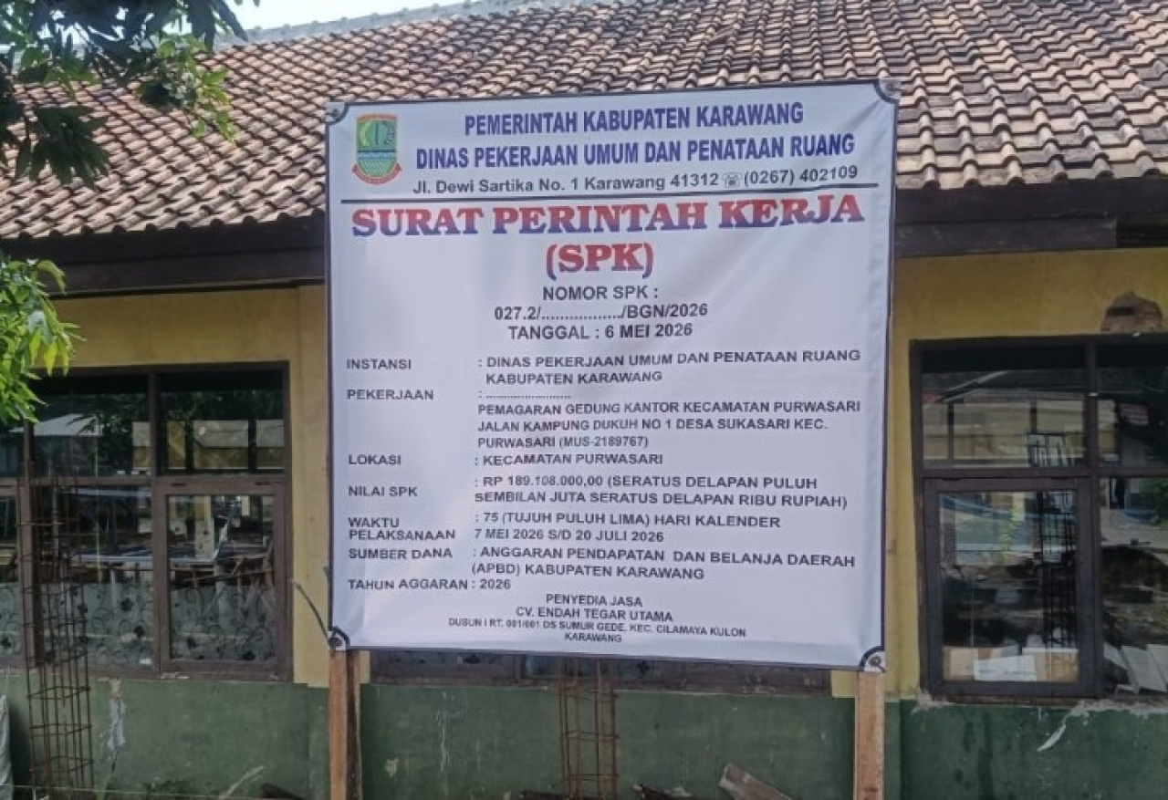 Sewa CV Bikin Kualitas Pekerjaan Menurun, Kabid Bangunan dan Jasa Konstruksi Dinas PUPR Karawang Diminta Tegas Tolak