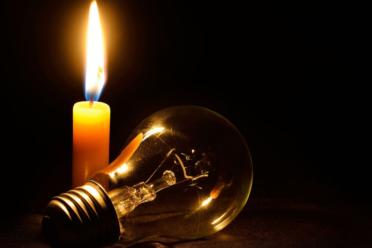 Ilustrasi lampu padam