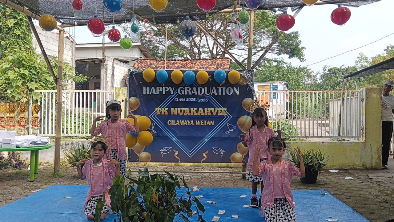 Happy Graduation Class 2025/2026 – TK Nurkahvie Cilamaya Wetan Lepas Lulusan dengan Penuh Makna