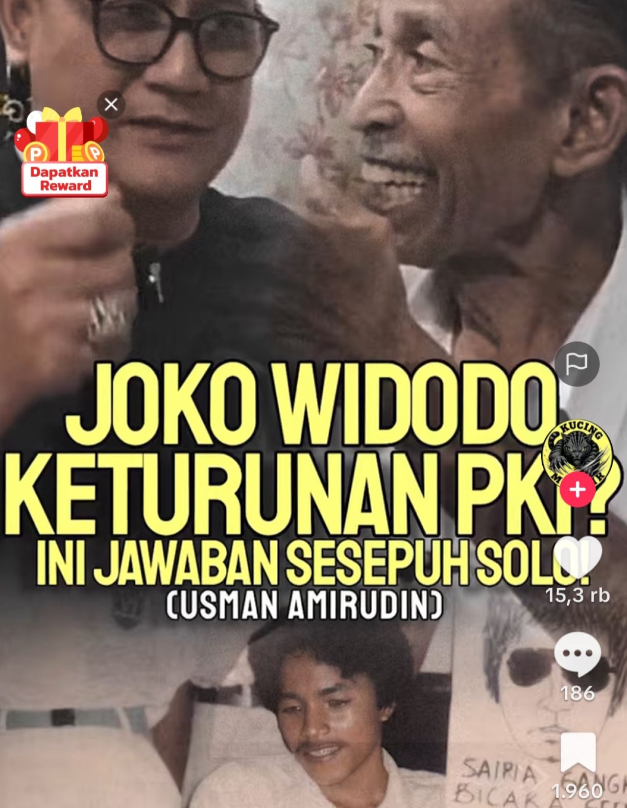 Foto : Cuplikan dari  akun tik tok kucing mujair